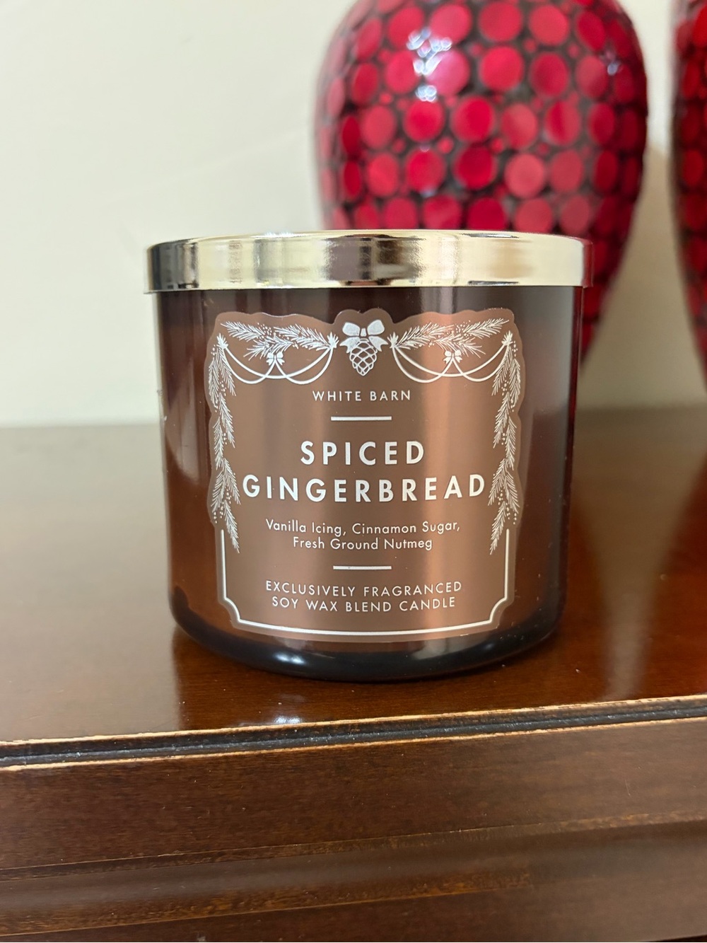 White Barn Spices Gingerbread 3 Wick Scented Candle